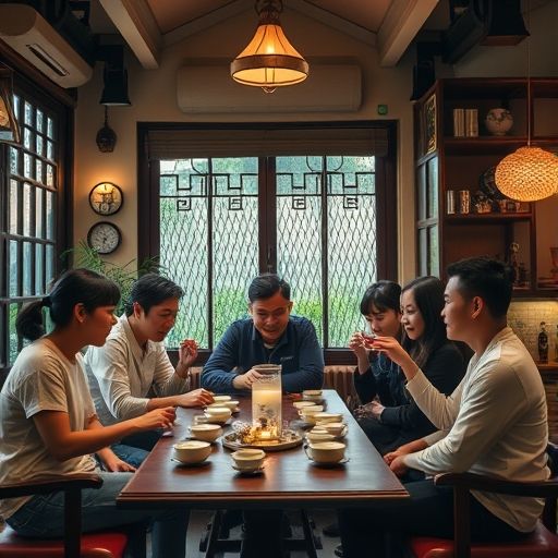朋友聚会喝茶