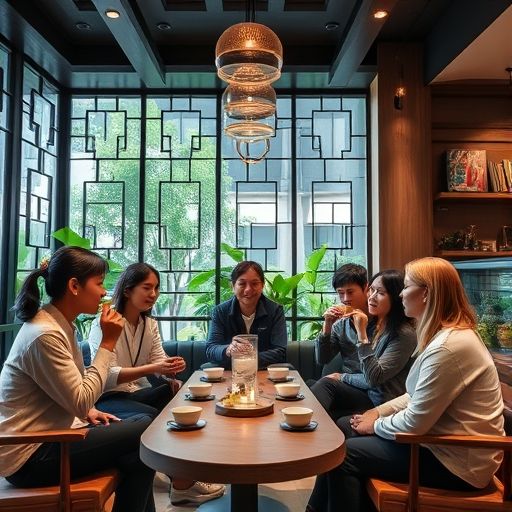 天河喝茶工作室社交场景