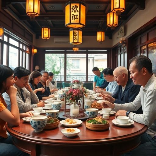 传统粤式茶楼内景