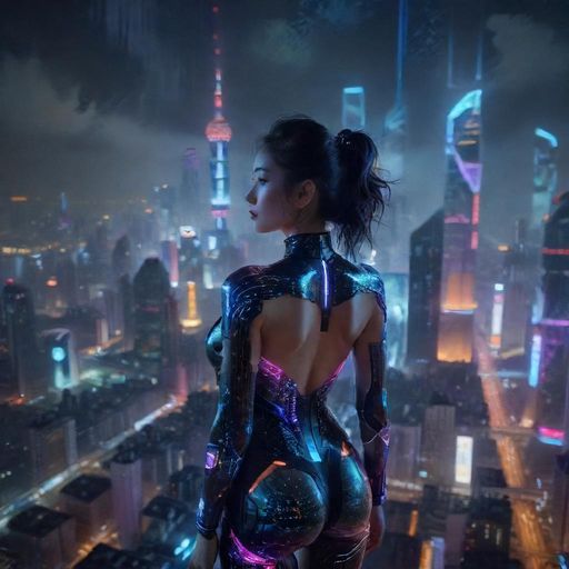 繁华都市夜景,灯火辉煌