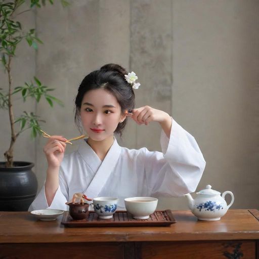 茶客进行茶叶品种盲测