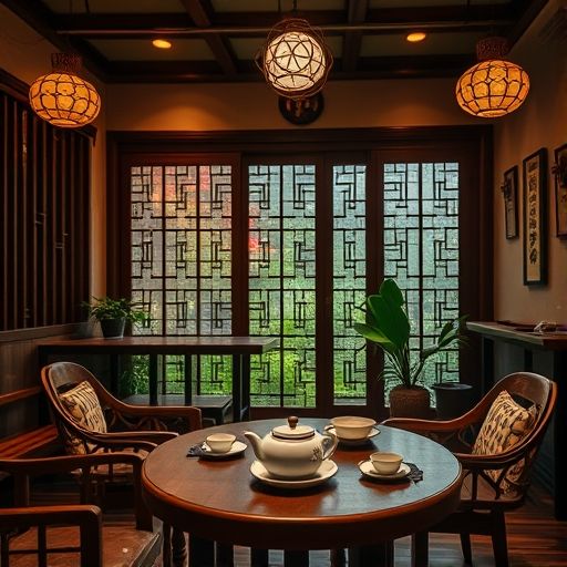 龙华茶肆内部
