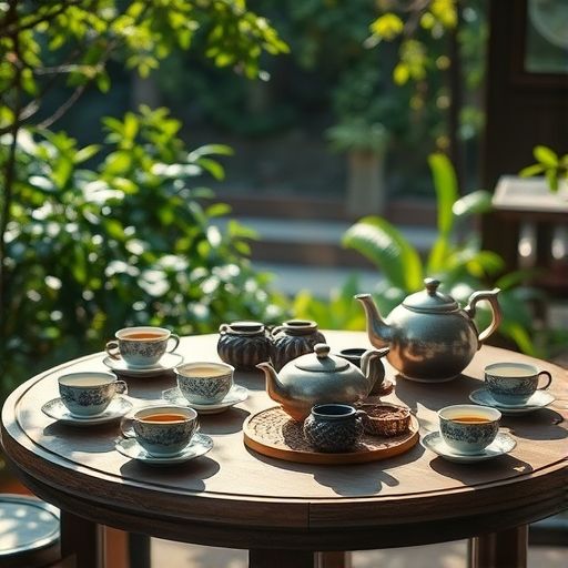 户外品茶庭院