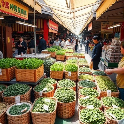 广州茶叶市场嫩茶交易场景