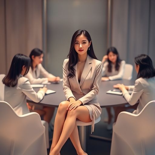 模特在谈判中展现专业风采