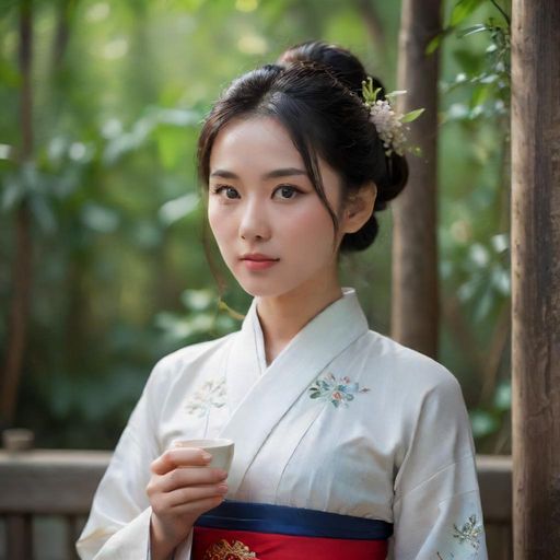 茶馆藏在巷子里,竹林环绕,充满自然气息