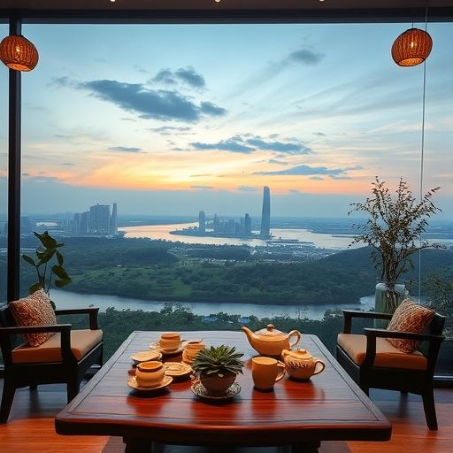 广州品茶工作室窗外珠江景色