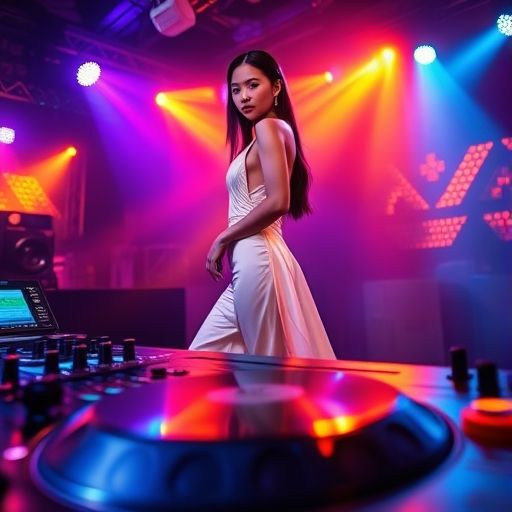 DJ打碟台炫酷灯光