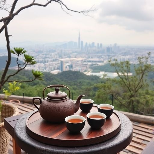 白云山喝茶