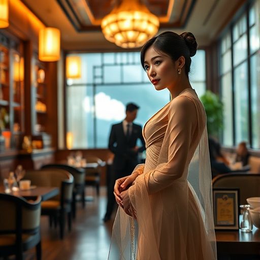 顾客与茶艺师互动场景