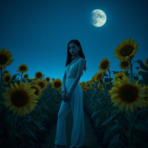 星空下的葵花露营区