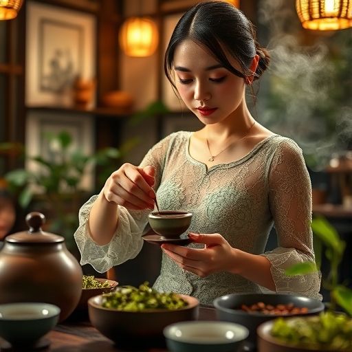 茶艺师冲泡茶叶
