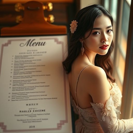 设计精美的服务价目表展示消费选项