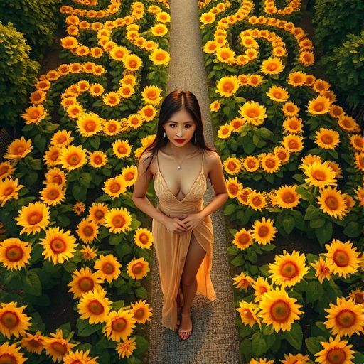 生肖主题迷宫航拍