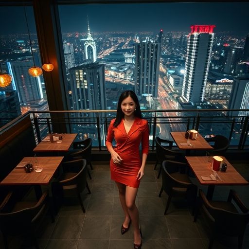 深圳高端茶社夜景俯瞰图