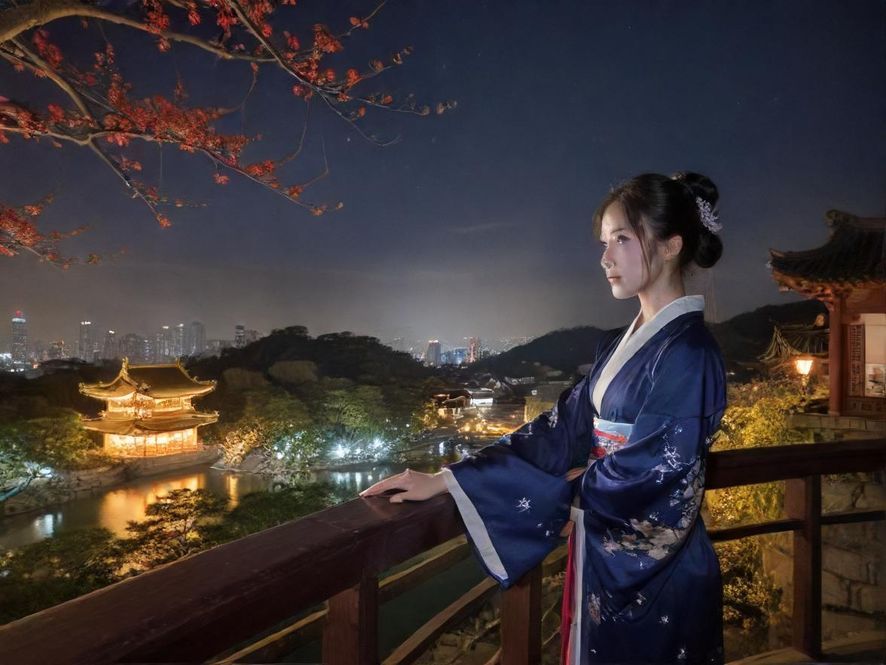 夜晚都市的街头巷尾，霓虹灯光闪烁，暗示着隐藏在城市深处的休闲娱乐场所。