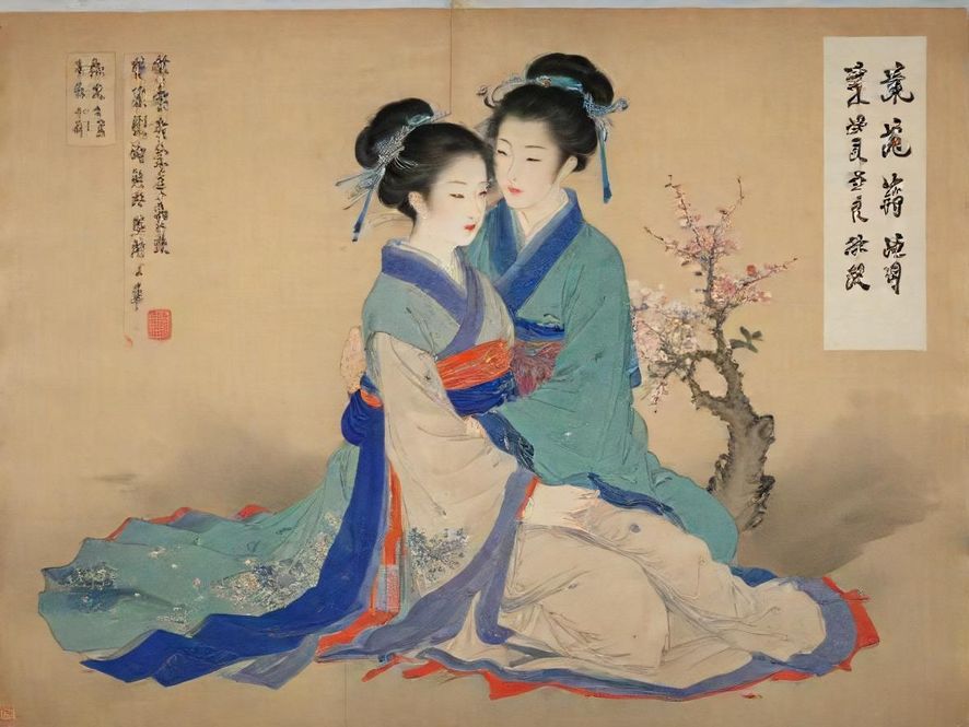 一对年轻男女在温馨舒适的咖啡馆里,享受着惬意的休闲时光,阳光透过窗户洒在他们身上。