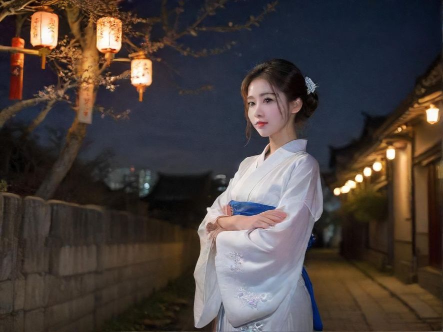 广州天河区夜晚的城市天际线，霓虹灯光璀璨，展现出赛博朋克般的未来感，车流穿梭于现代都市街道。