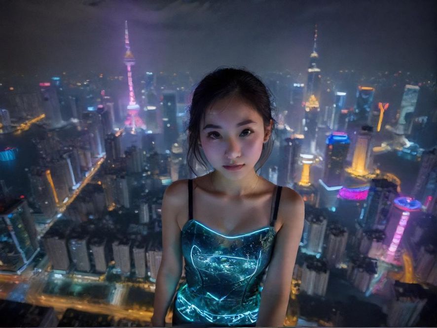 广州的璀璨夜景,霓虹闪烁,展现着这座城市的无限活力与魅力。