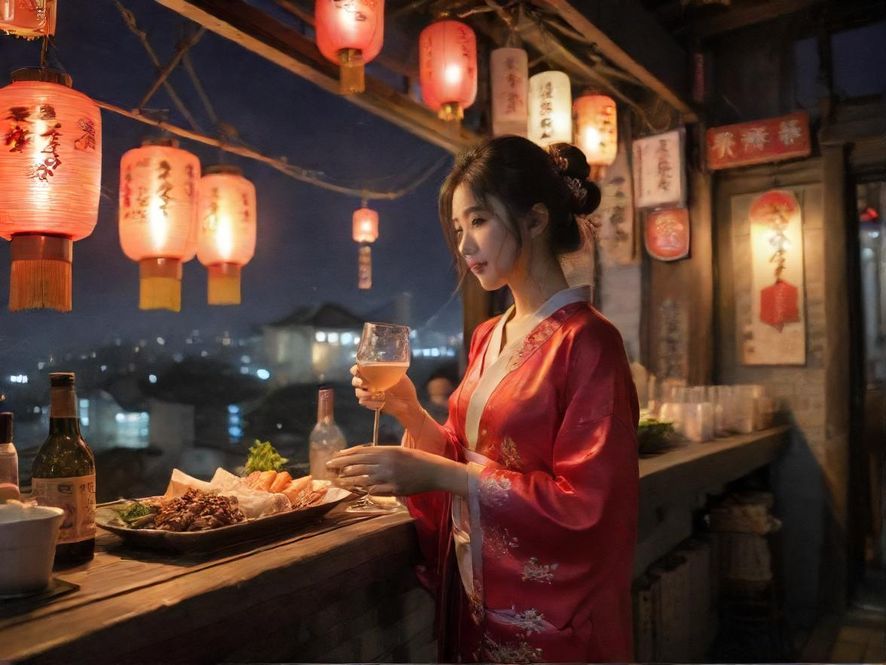 在广州的夜晚，手机屏幕亮着，可能是和经纪人沟通的界面，窗外是璀璨的城市夜景，营造一种私密而期待的氛围。