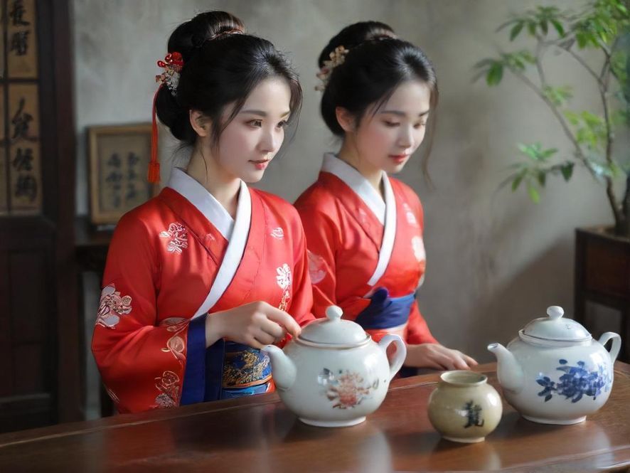 广州私密茶馆雅致古典的包厢一角,营造出私密宁静的私人空间