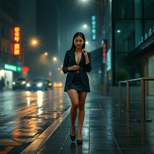 佛山夜色下的街景