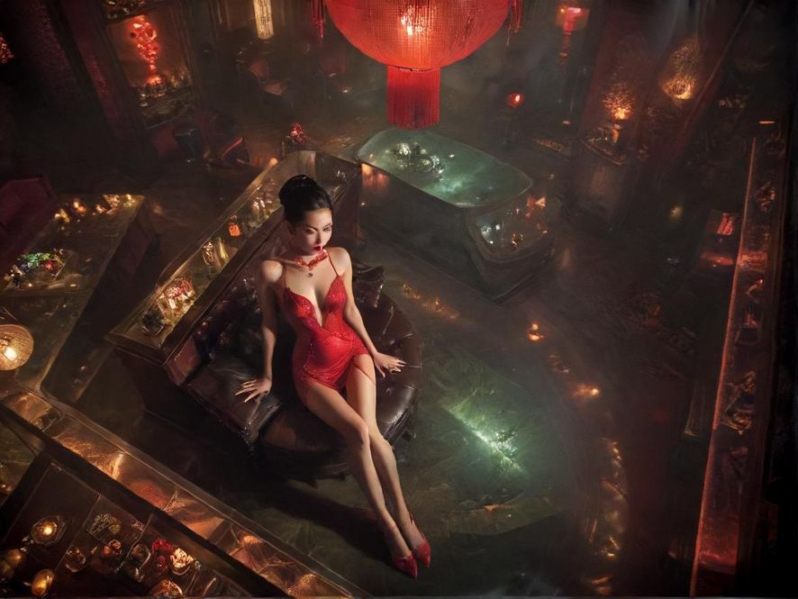 广东夜场会所豪华包厢场景