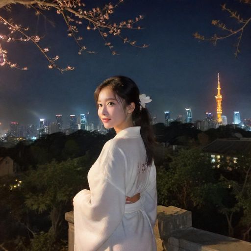 夜晚城市模糊的灯光形成的抽象图案，暗示都市生活的多样性