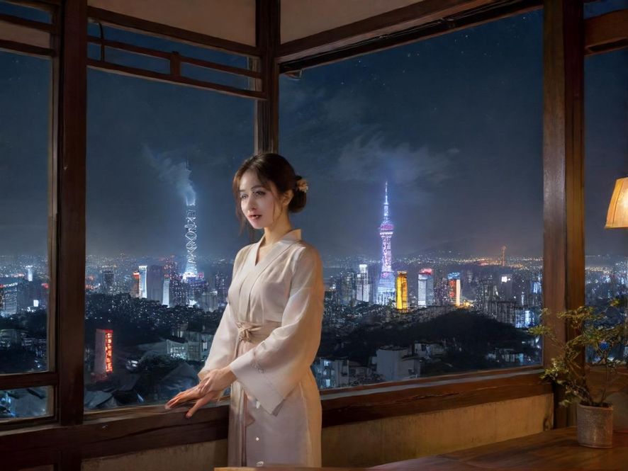 学妹酒店温馨室内场景