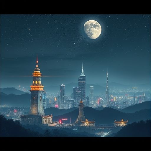 广州火车站夜生活街道景象