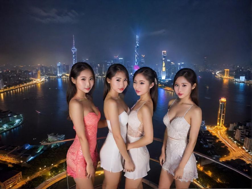 广州海珠区夜景，灯火辉煌，展现都市的活力与魅力。