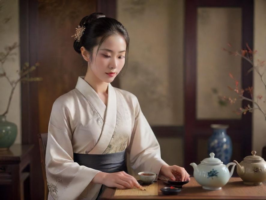 深圳茶艺师表演泡茶过程