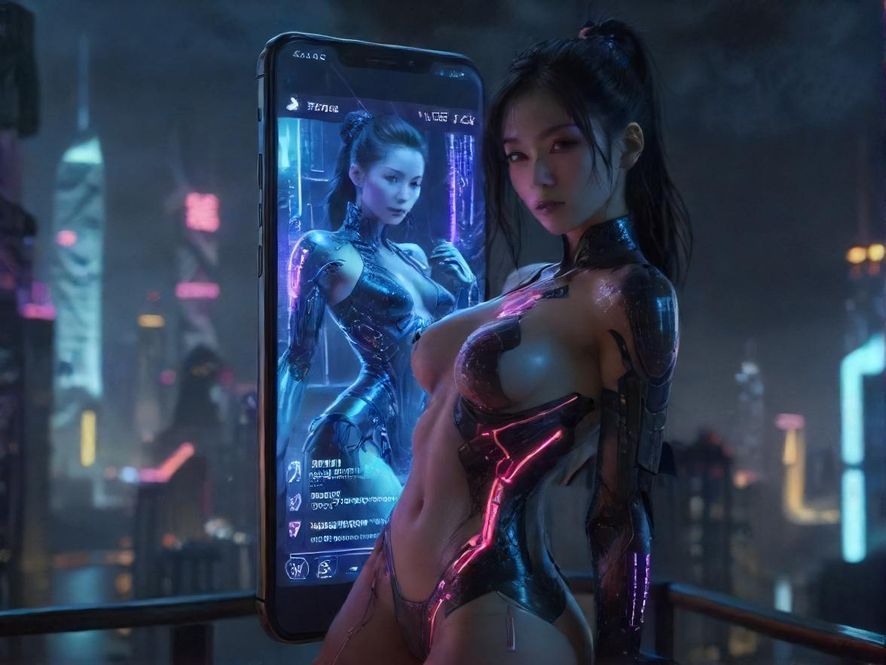 手机屏幕上的信息流