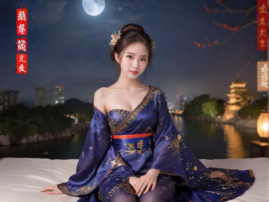 夜蒲qm会所内部炫彩灯光场景