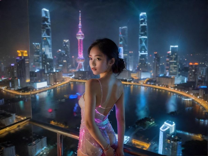 深圳夜景,高楼林立,车水马龙,展现都市的繁华与活力。