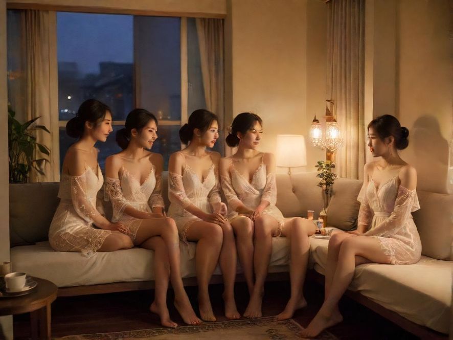 一位女性在深圳一处宁静的茶座,望着窗外,享受片刻的放松。