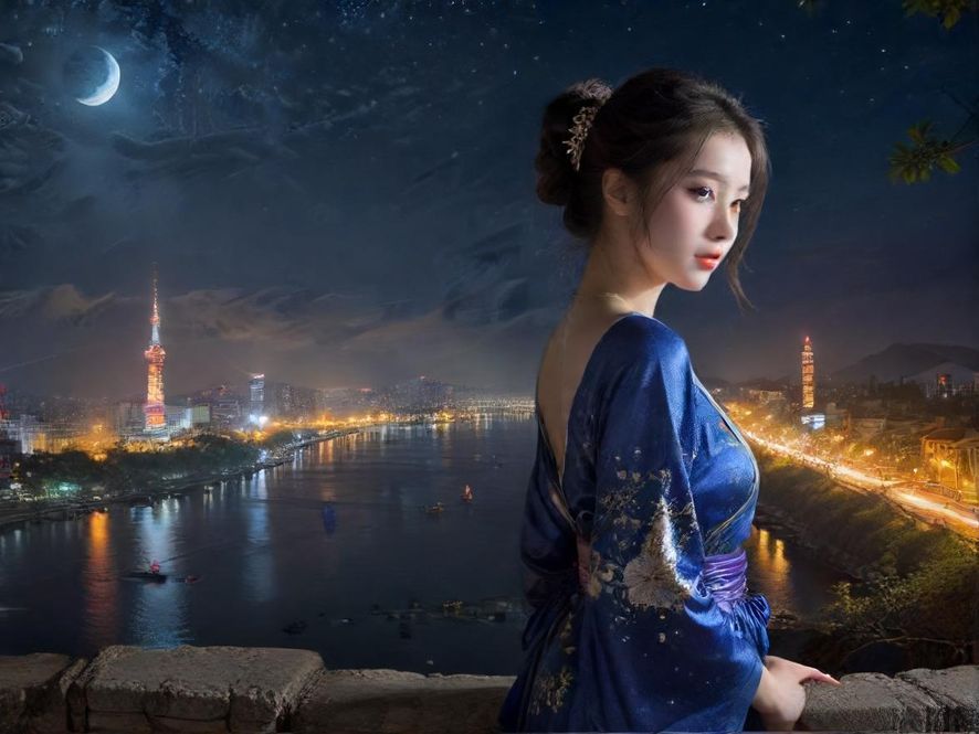 深圳繁华夜景下的娱乐场所