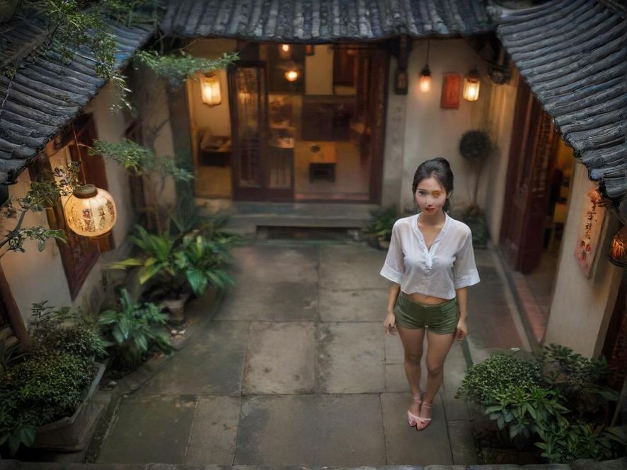 广州品茶工作室中式庭院环境