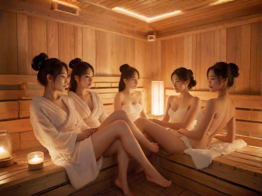 广东桑拿会所舒适休息区一角