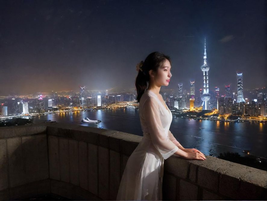 广州夜色下的休闲场所