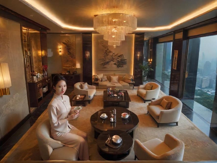 深圳高端嫩茶会所豪华场景