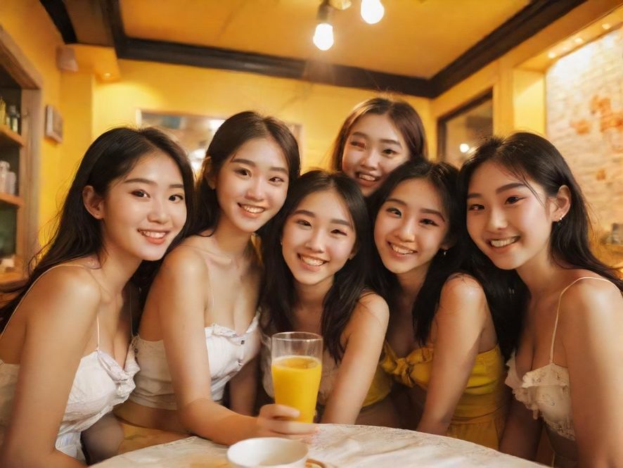 花社区成员欢乐聚会场景