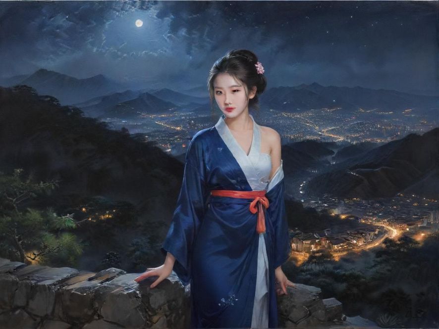 佛山夜场入口的电影感夜景