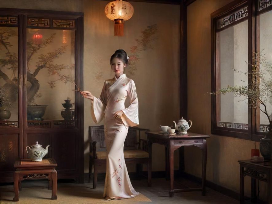 温州茶艺师表演场景