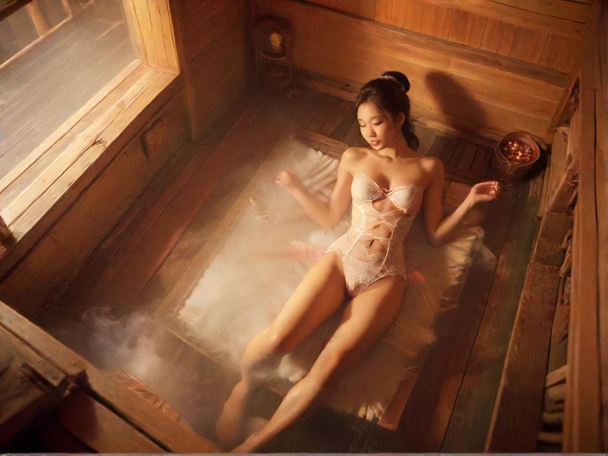 广州某特色桑拿休闲区，布局舒适 relax area