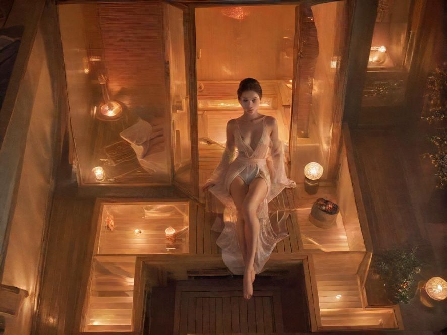 夜场桑拿会所豪华大厅实景图