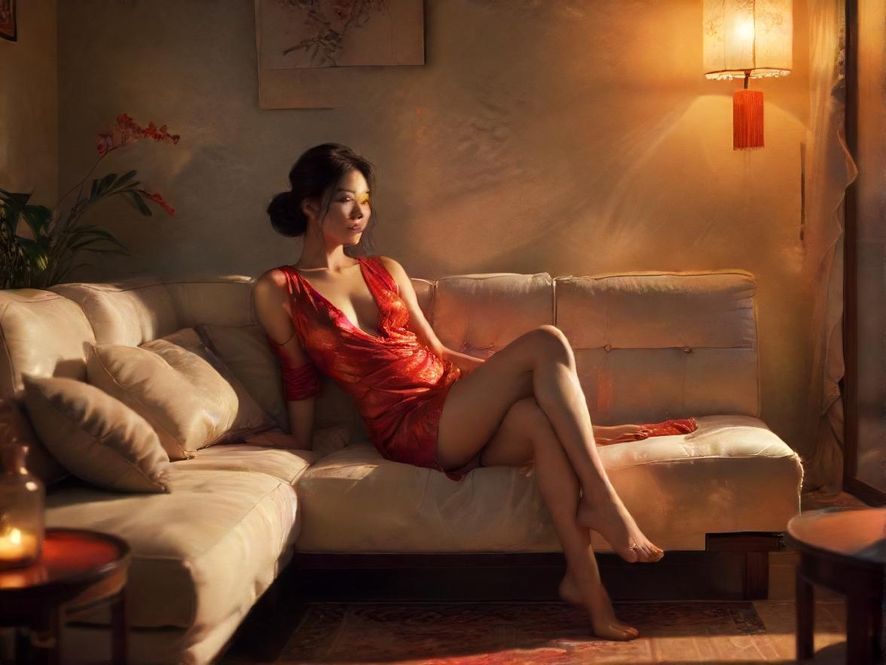 一个舒适的休闲会所内部场景