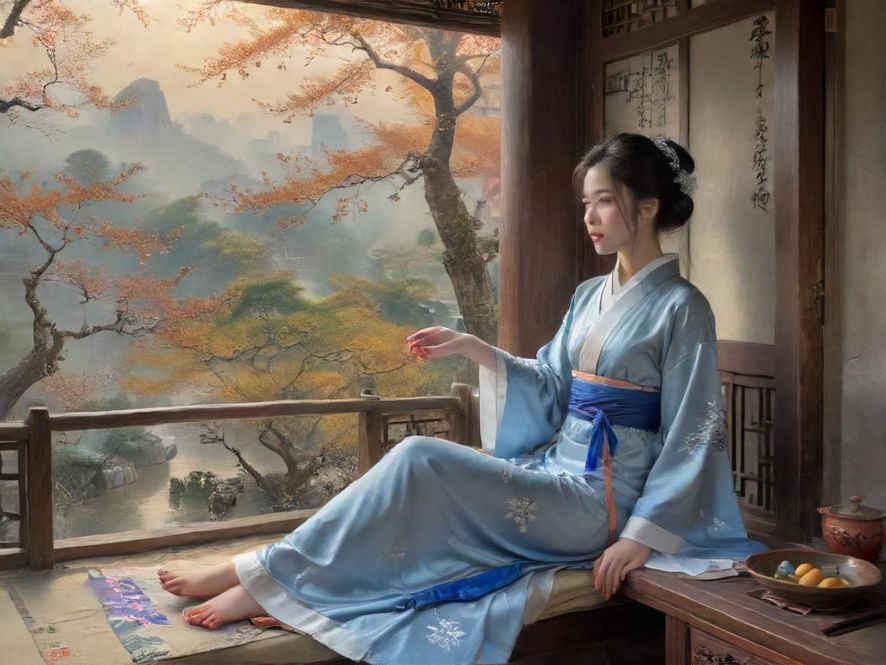 在私密茶室里放松的客人