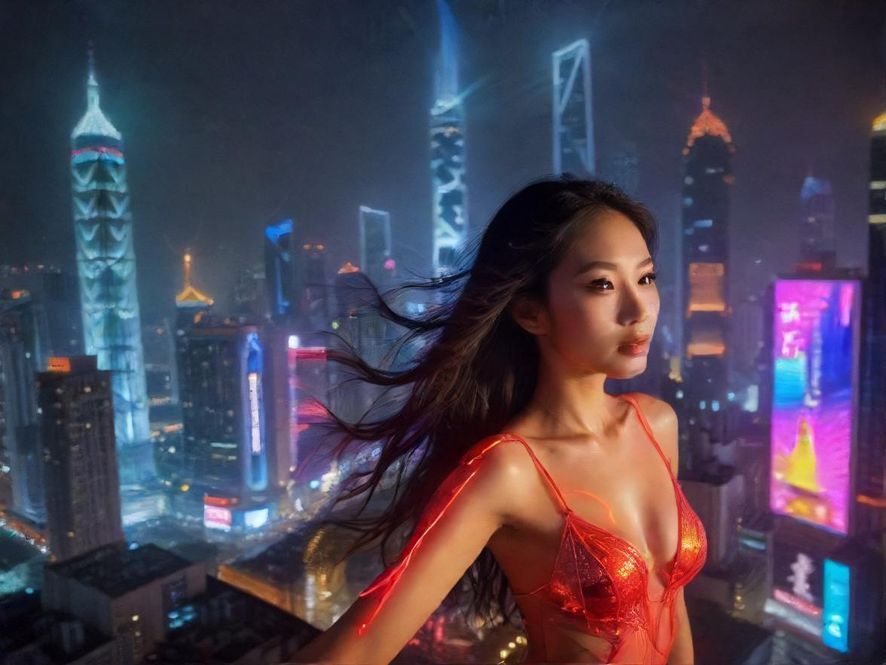 深圳夜场门头夜色灯光