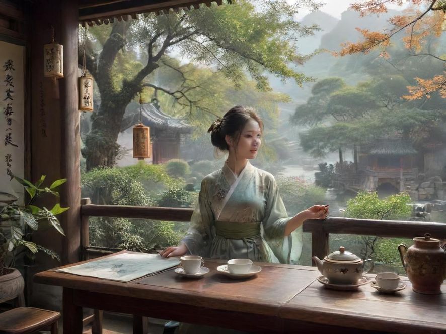 广州茶社内部温馨环境实拍